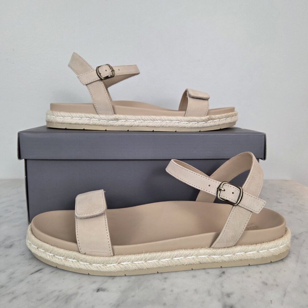 ABEO Isle Strap Leather Sandals in Cuban Sand - Neutral Footbed
